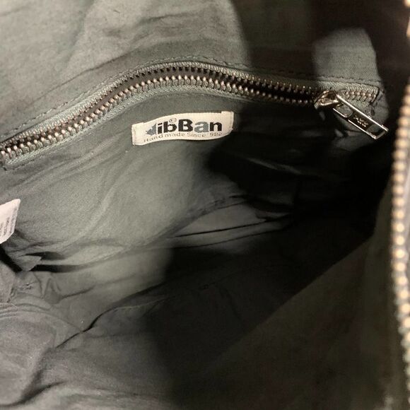 IBBAN handmade boho Wool leather crossbody bag gray black - Picture 9 of 9